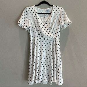 Express Black and White Polka Dot Dress